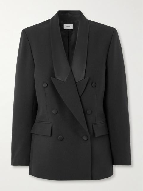 COPERNI Double-breasted Satin-trimmed Twill Blazer