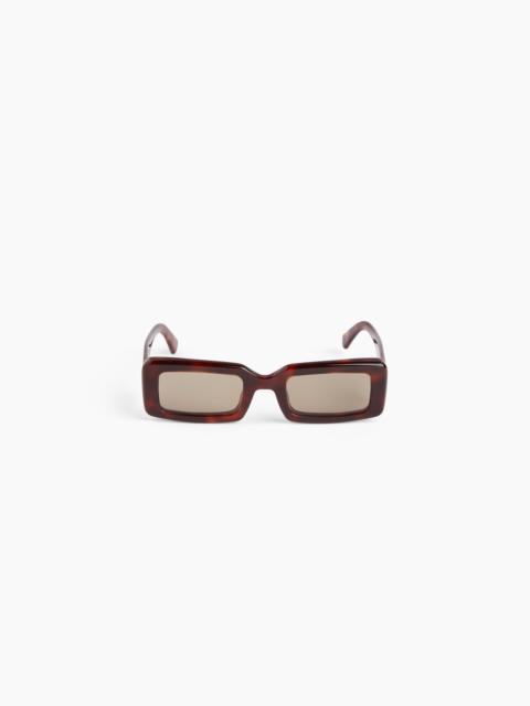 NINA RICCI Waves rectangular shiny havana Sunglasses
