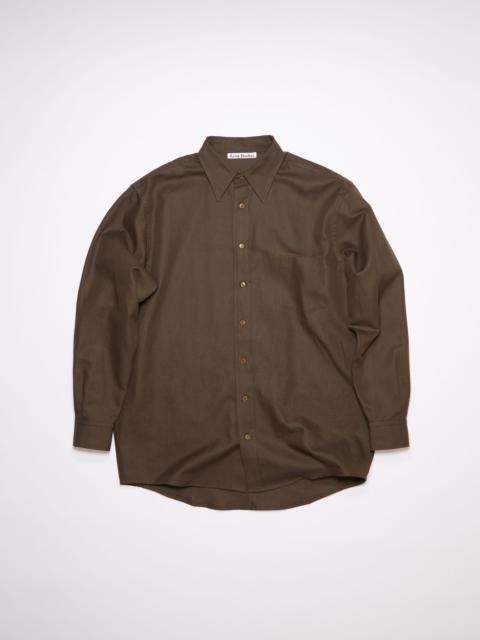 Acne Studios Linen blend shirt - Dark Olive