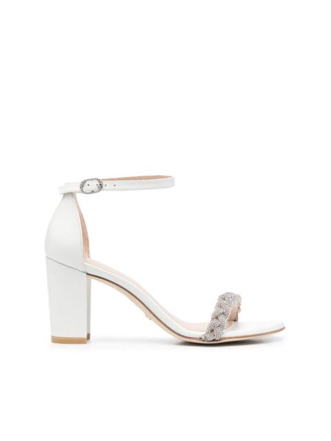 Stuart Weitzman Nudistcurve 75mm leather sandals