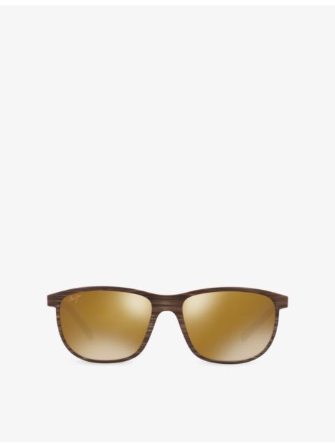 Maui Jim MJ000608 Lele Kawa Rectangle-Frame Injected Sunglasses