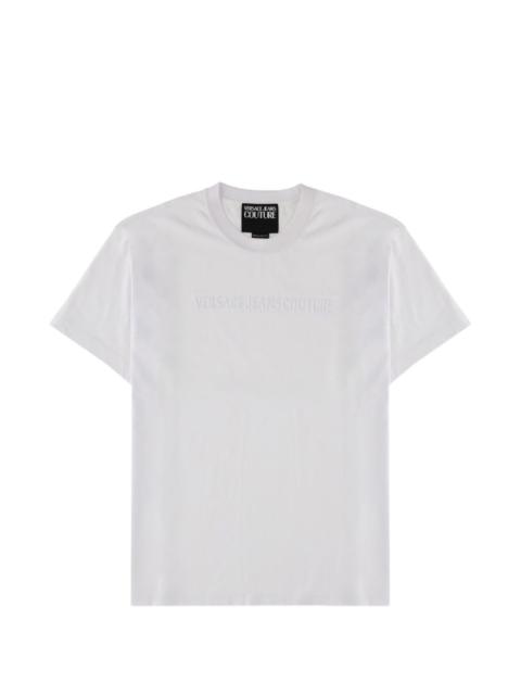 VERSACE JEANS COUTURE embroidered logo detail T-shirt