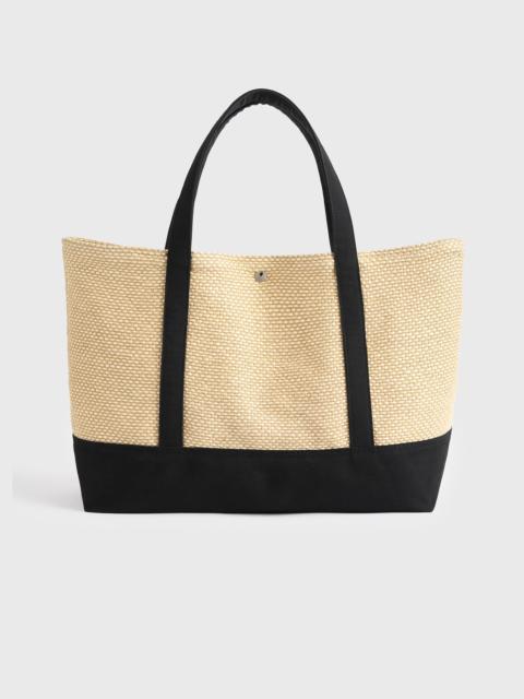TOTEME Woven beach tote black/ecru