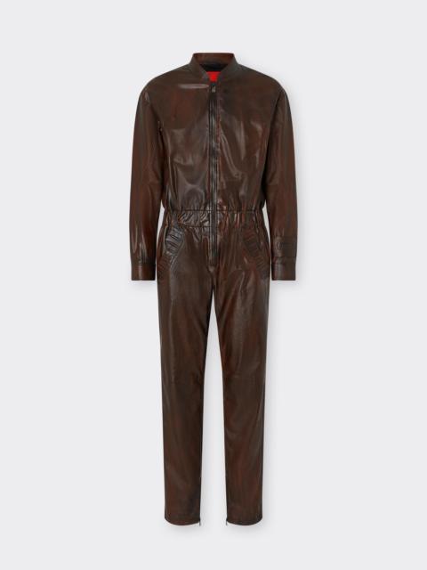 Ferrari Reconditioned by Ferrari leather tracksuit for the 2026 Silverstone Grand Prix