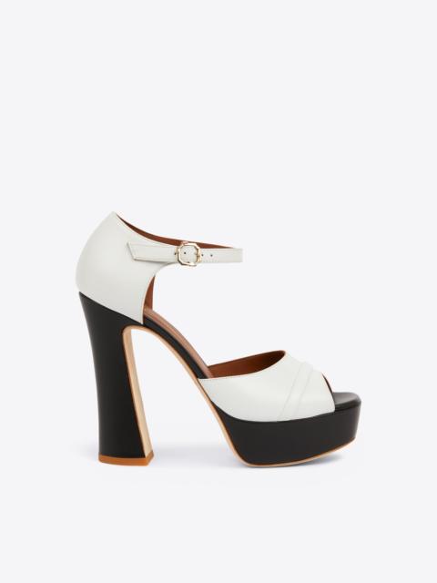 MALONE SOULIERS Yuri 125 - Black and White Platform Sandals