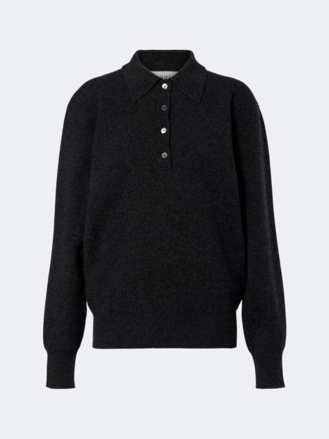 RÓHE Wool, cashmere, and silk-blend polo sweater