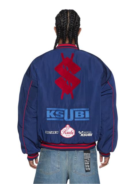 Ksubi ZOOM MA-1 BOMBER JACKET SATIN BLUE