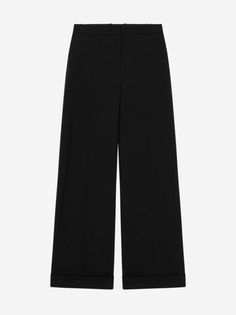 The Kooples WIDE-LEG PANTS WITH BLACK CUFFS