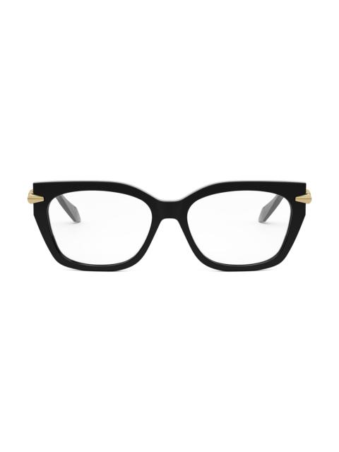 BVLGARI Women's Serpenti Viper 54MM Rectangular Eyeglasses - Shiny Black