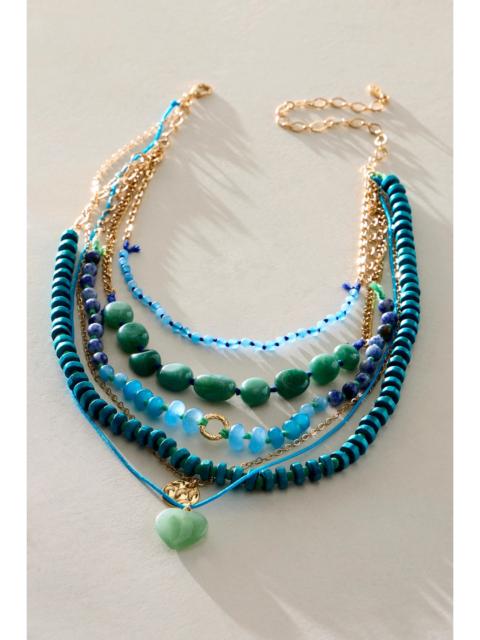 FREE PEOPLE Hailee Semiprecious Layered Beaded Necklace