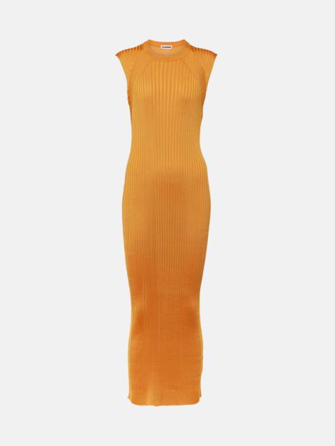 Jil Sander Ribbed-knit jersey maxi dress