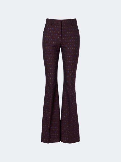 Etro Floral jacquard wool and cotton flared pants