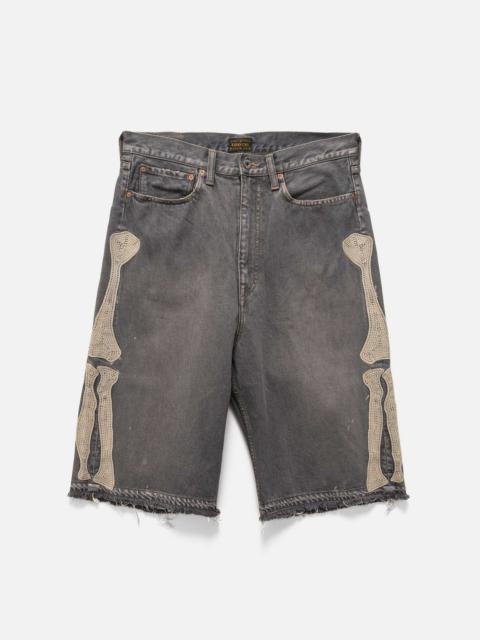 Kapital 14oz Black Denim 5P Shorts (BONE) PRO