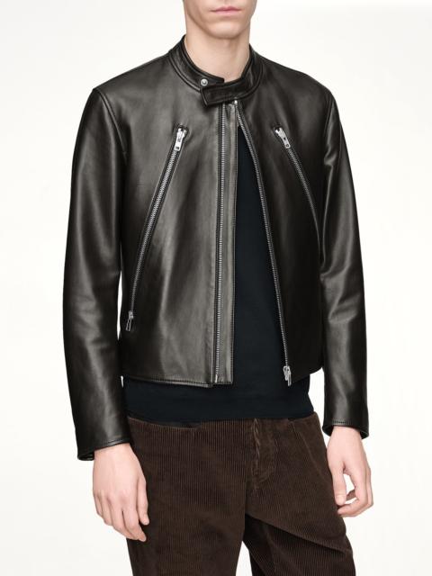 Maison Margiela 5-Zip Leather Jacket in Black