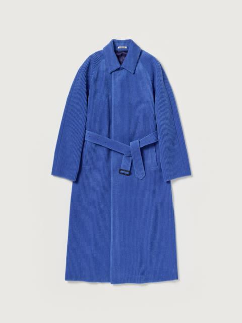 AURALEE WOOL CASHMERE CORDUROY SOUTIEN COLLAR COAT