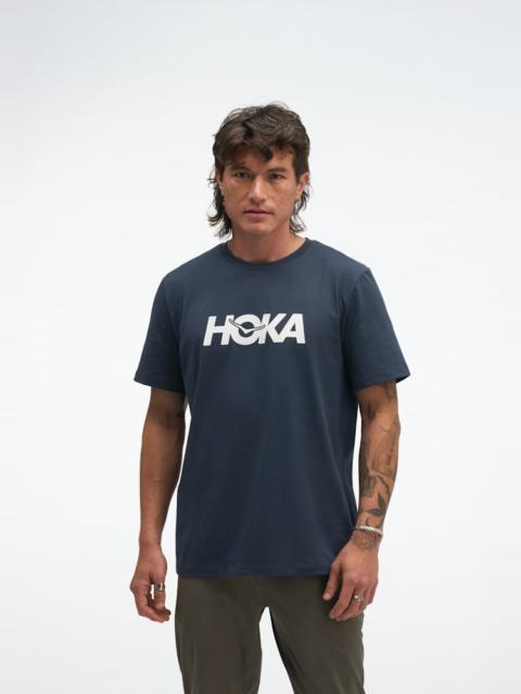 HOKA Men's Core Logo CTN SS Tee Shirt in Varsity Navy