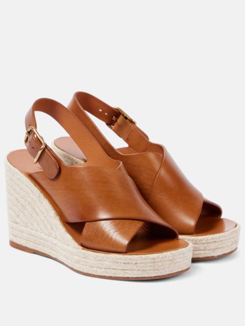 Pary leather espadrille wedges