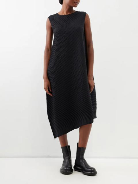 ISSEY MIYAKE Reiteration technical-pleated midi dress | REVERSIBLE