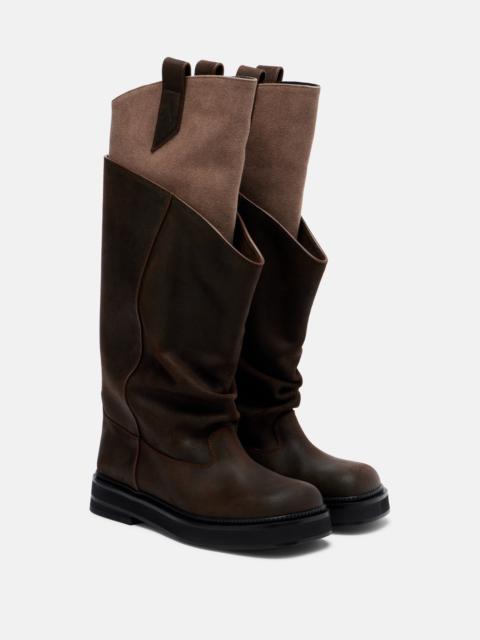 THE ATTICO Robin Passeggiata leather combat boots