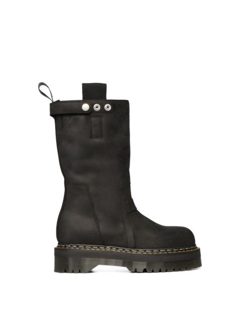 Rick Owens DRKSHDW RO X DR. MARTENS QUAD SOLE PULL ON BOOT - BLACK