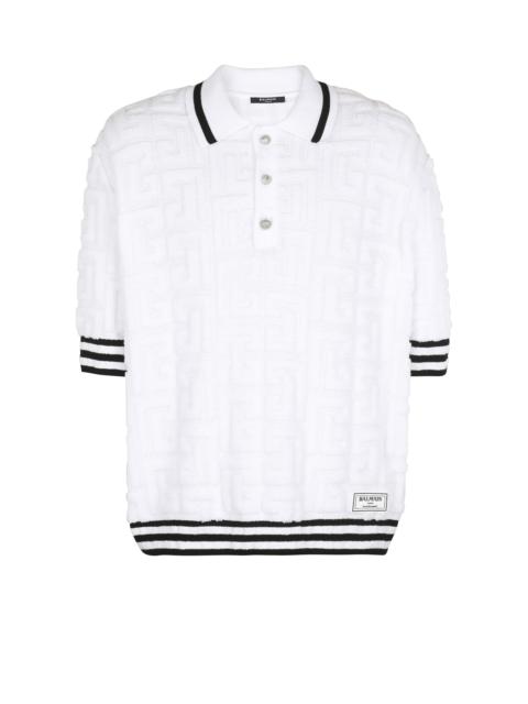 Monogrammed cotton polo shirt