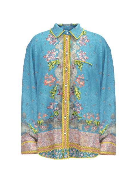 Pierre-Louis Mascia Aloe floral-print longsleeve shirt
