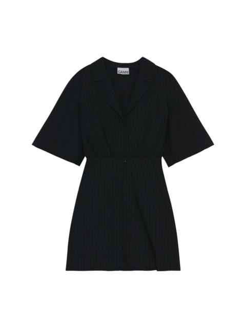 国内発送☆GANNI☆CottonPoplin BigCollar MiniShirt Dress/SKY Sky Captain Cotton Poplin Big Collar Mini Shirt Dress | GANNI