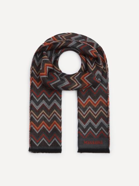 Missoni Zig-Zag Fringed Wool Scarf