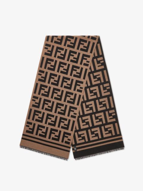 FENDI Scarf Beige wool and silk scarf