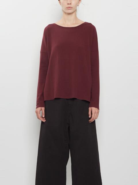 ALBUM DI FAMIGLIA Heavy Jersey R-Neck Jumper — Wine