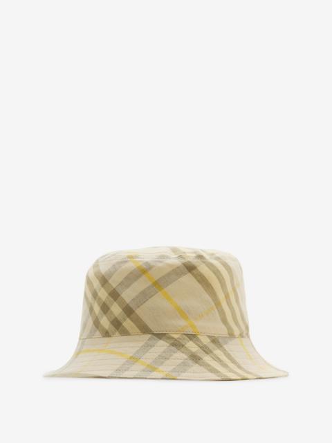 Burberry Check Linen Bucket Hat