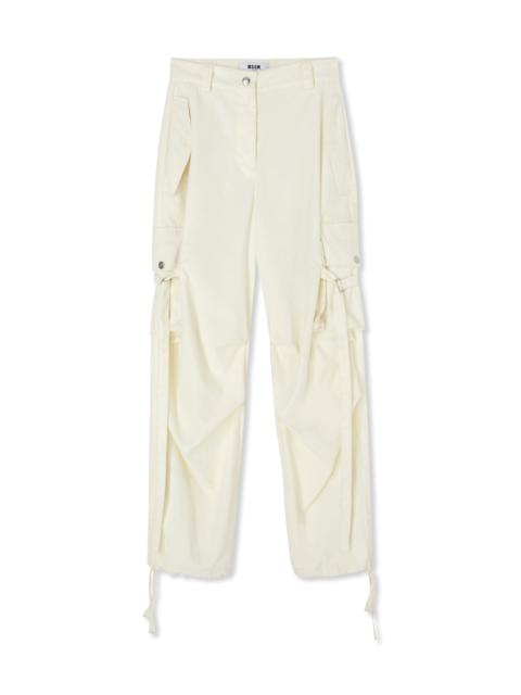 MSGM Cargo trousers with  "Blossom Hallucination" workmanship