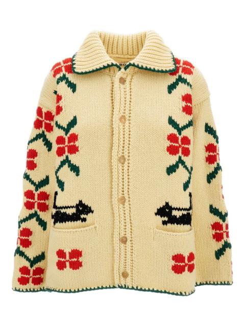 BODE patterned-intarsia cardigan