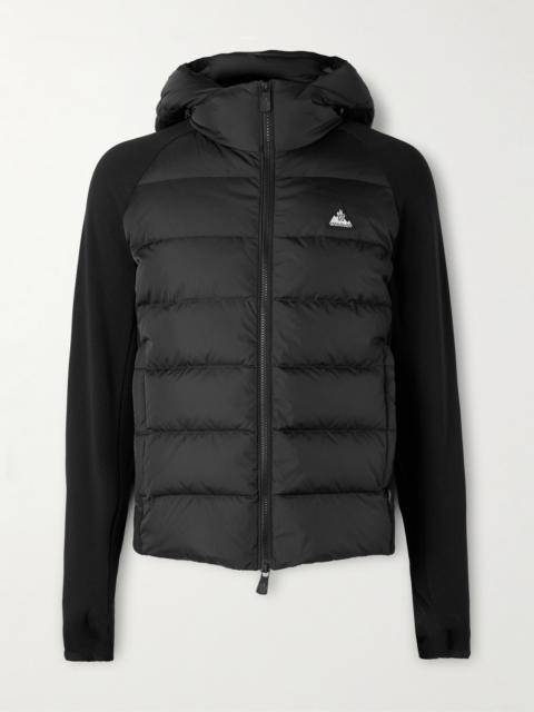 Moncler Grenoble Quilted Shell and Polartec® Power Stretch™ Pro Hooded Down Jacket