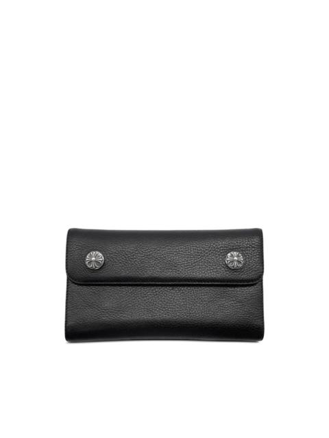 Chrome Hearts Cross Ball grained-leather wallet