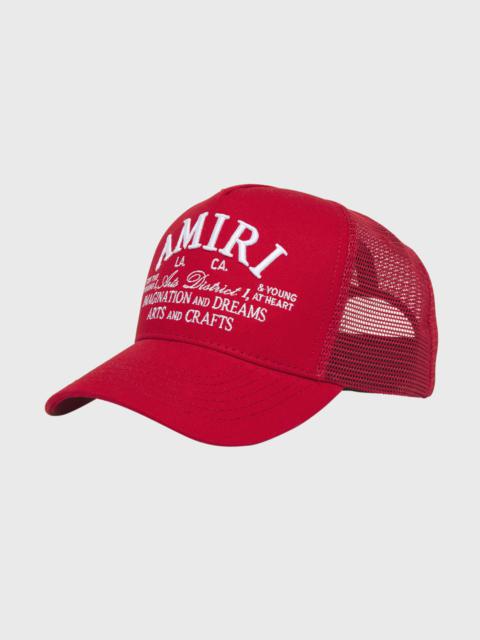 AMIRI Men's Embroidered Arts District Trucker Hat
