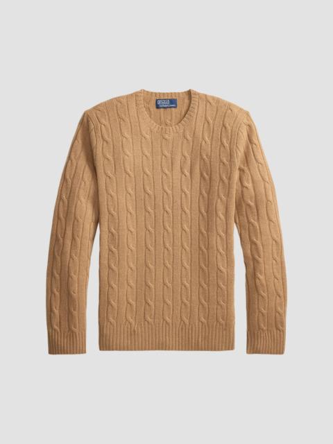 Polo Ralph Lauren Men's Cashmere Cable-Knit Sweater - Crouton Tan Heather