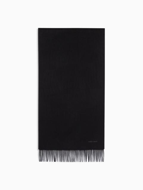 GIORGIO ARMANI Cashmere stole with fringing
