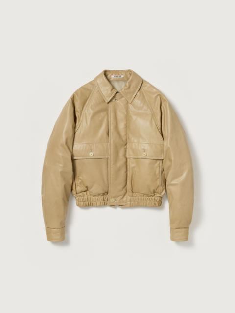 AURALEE FINE CALF LEATHER DOWN BLOUSON