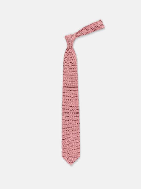 J. PRESS MADE-IN-ITALY PINK POINTED END SILK KNIT TIE