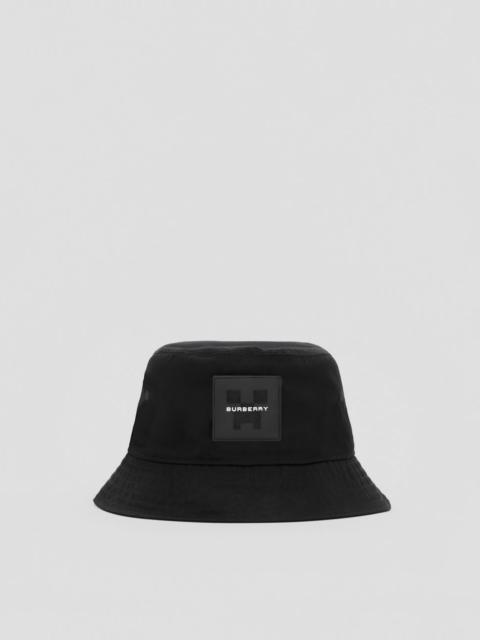 Burberry Logo Appliqué Cotton Gabardine Bucket Hat
