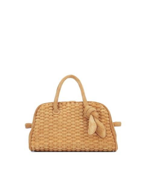 JACQUEMUS woven knot detail tote bag