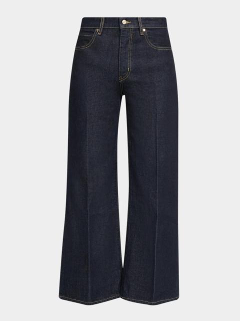 FRAME The Swing High-Rise Flare Ankle Jeans