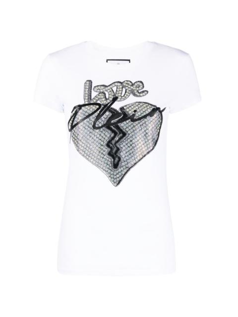 love-print short-sleeve T-shirt