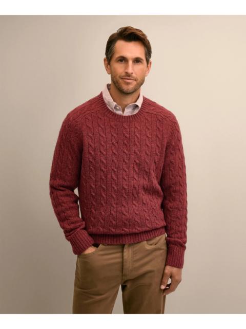 Brooks Brothers Shetland Wool Cable Knit Sweater
