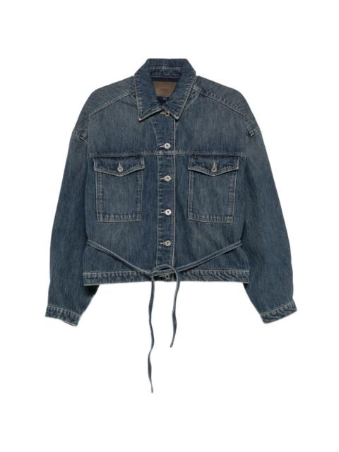 soeur Lys belted denim jacket