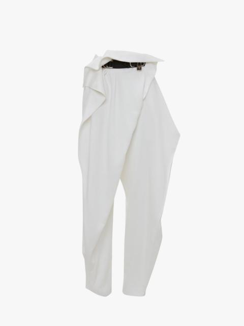 JW Anderson PADLOCK STRAP FOLD OVER TROUSERS