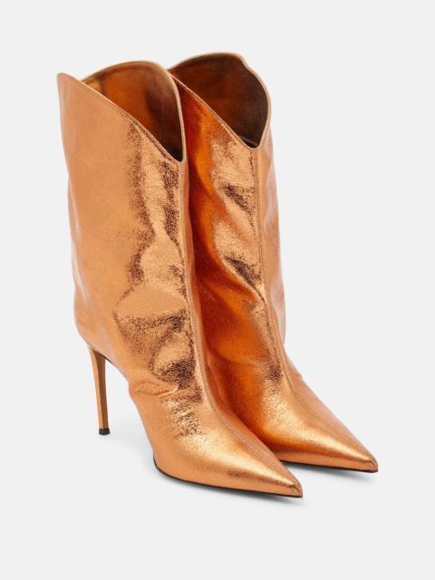 ALEXANDRE VAUTHIER Metallic leather ankle boots