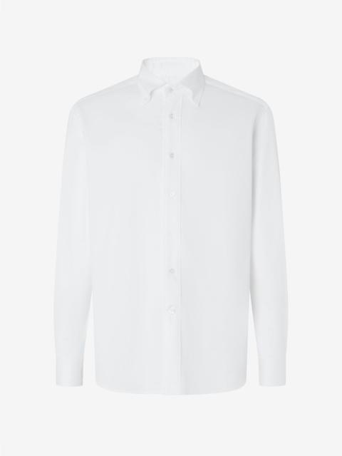 CORNELIANI White honeycomb pure cotton shirt