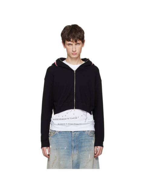 A BATHING APE® Black Shark Cropped Full Zip Hoodie
